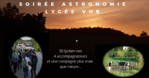 Lire la suite à propos de l’article Soirée astronomie pour 30 lycéens de VHB